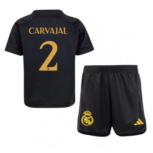 Fotballdrakt Barn Real Madrid Daniel Carvajal #2 Tredjedraktsett 2023-24 Kortermet (+ Korte bukser)